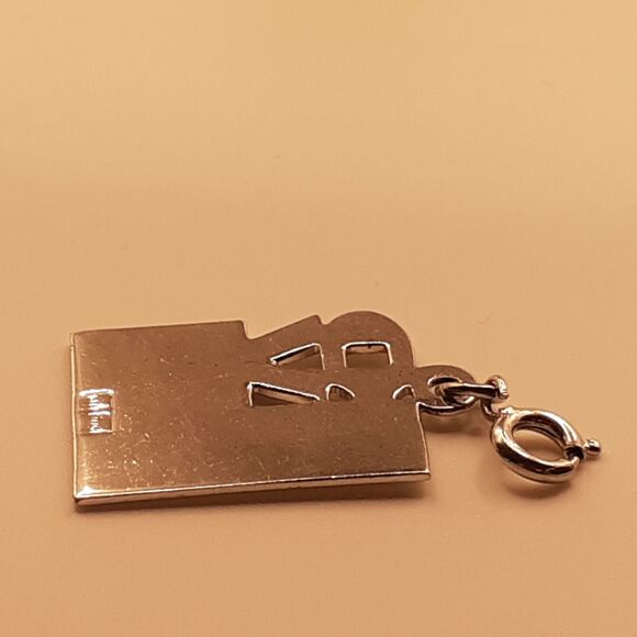 TC Sterling Silver LOVE Charm 1 1/8”x 5/8” Romance Gift - Picture 7 of 8